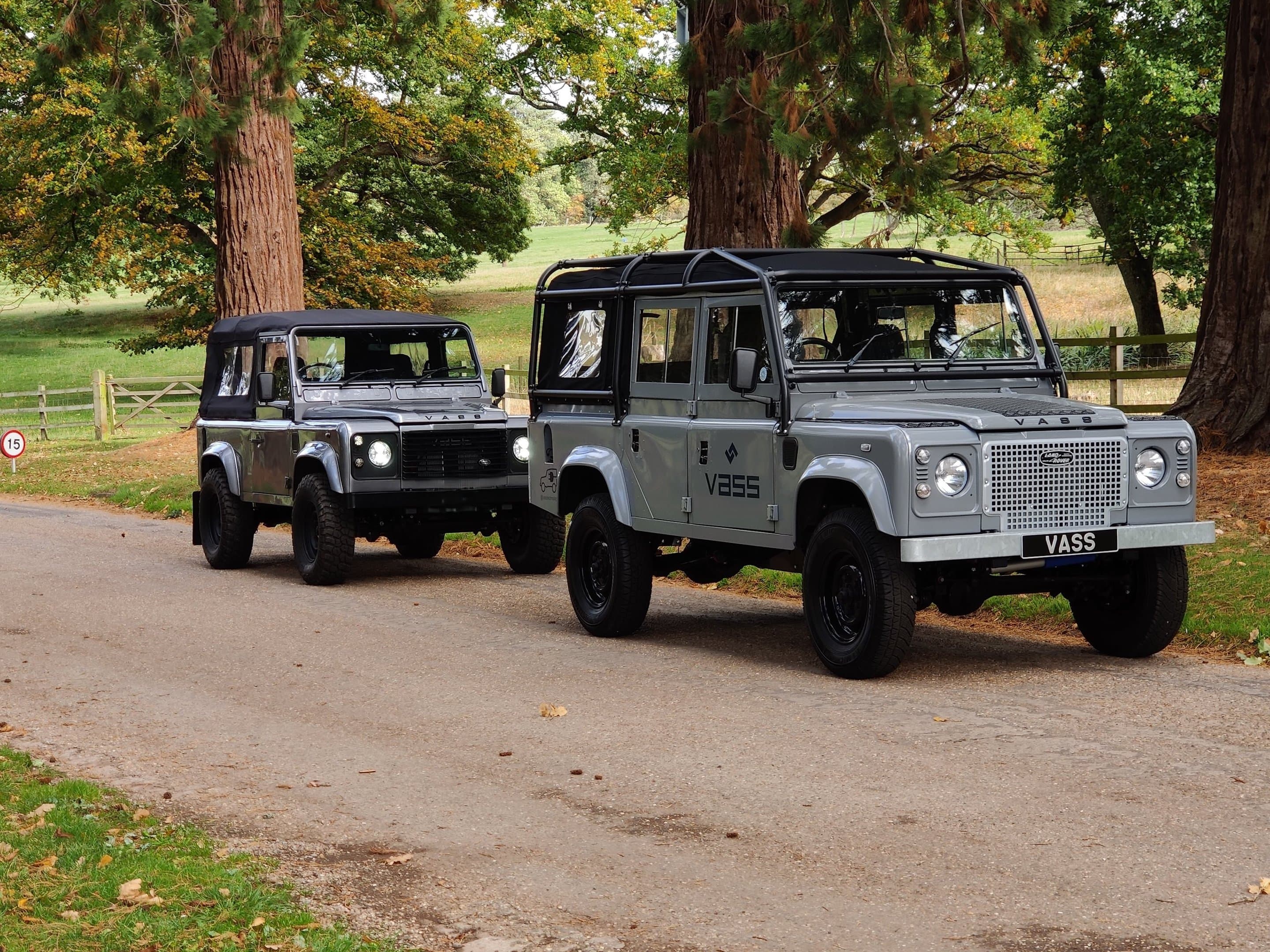 Two VASS Land Rover Defender builds