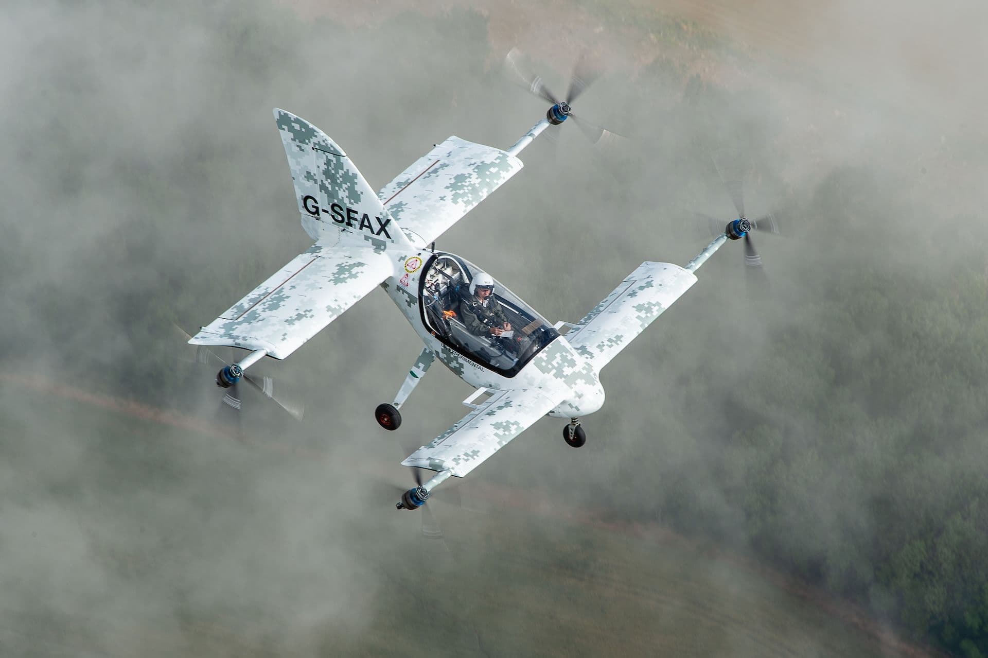 Skyfly electric aircraft prototype during electrical and control system integration testing